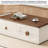 Modern rectangular solid wood storage coffee table-1329661256