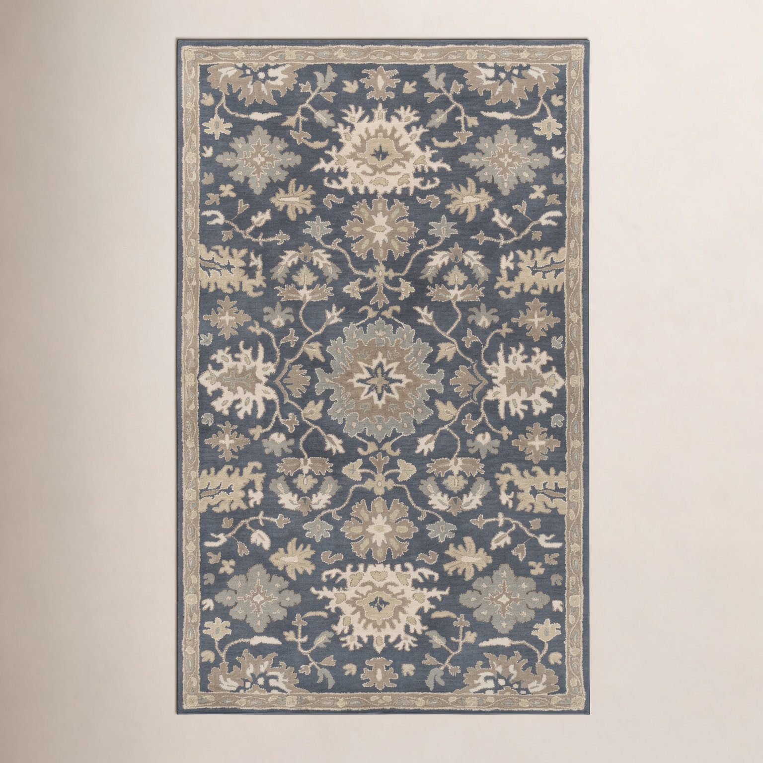 Arden Hand-Tufted Wool Floral Rug, Rectangle 5' x 8'