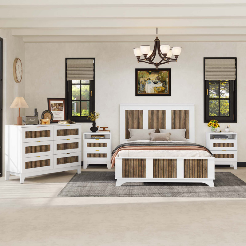4-Pieces Bedroom Sets, Full, White