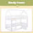 Twin Over Twin House Bunk Bed With Fence And Door,-866001295