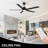 60'' Lisk 5 - Blade  Smart ceiling fan with light-12116469
