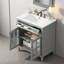 Élégant buffet de style campagne française avec motifs floraux sculptés à la main-76955123