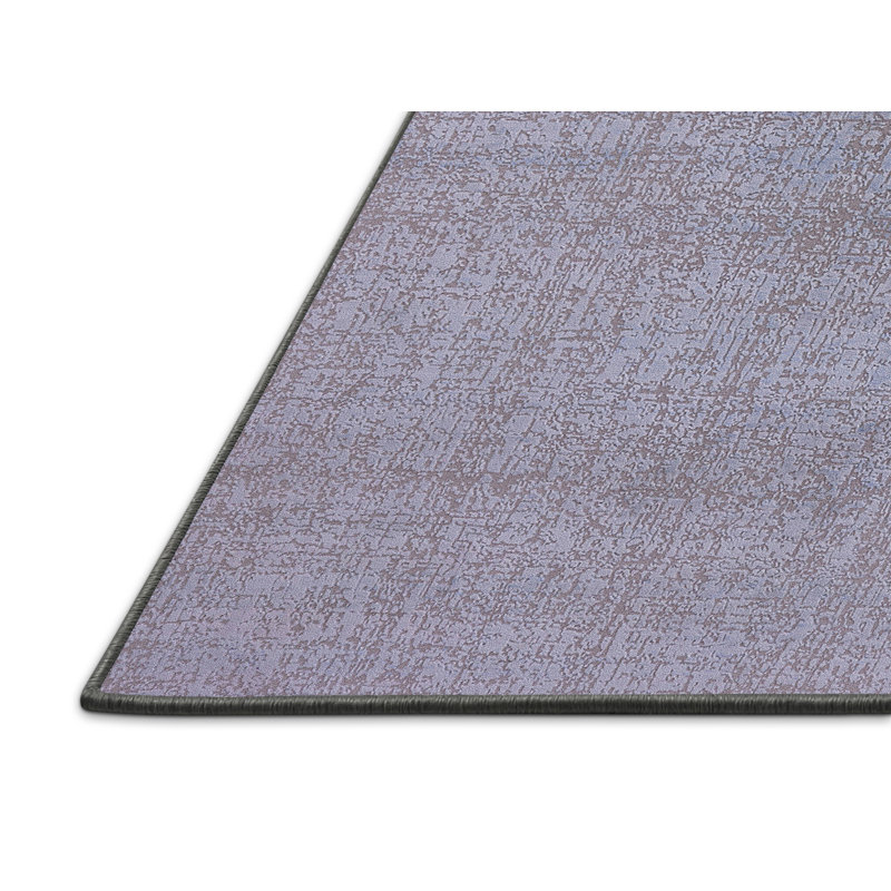 Tapis bleu / mauve à motif abstrait Bowmanstown, Rectangle 8 pi x 12 pi