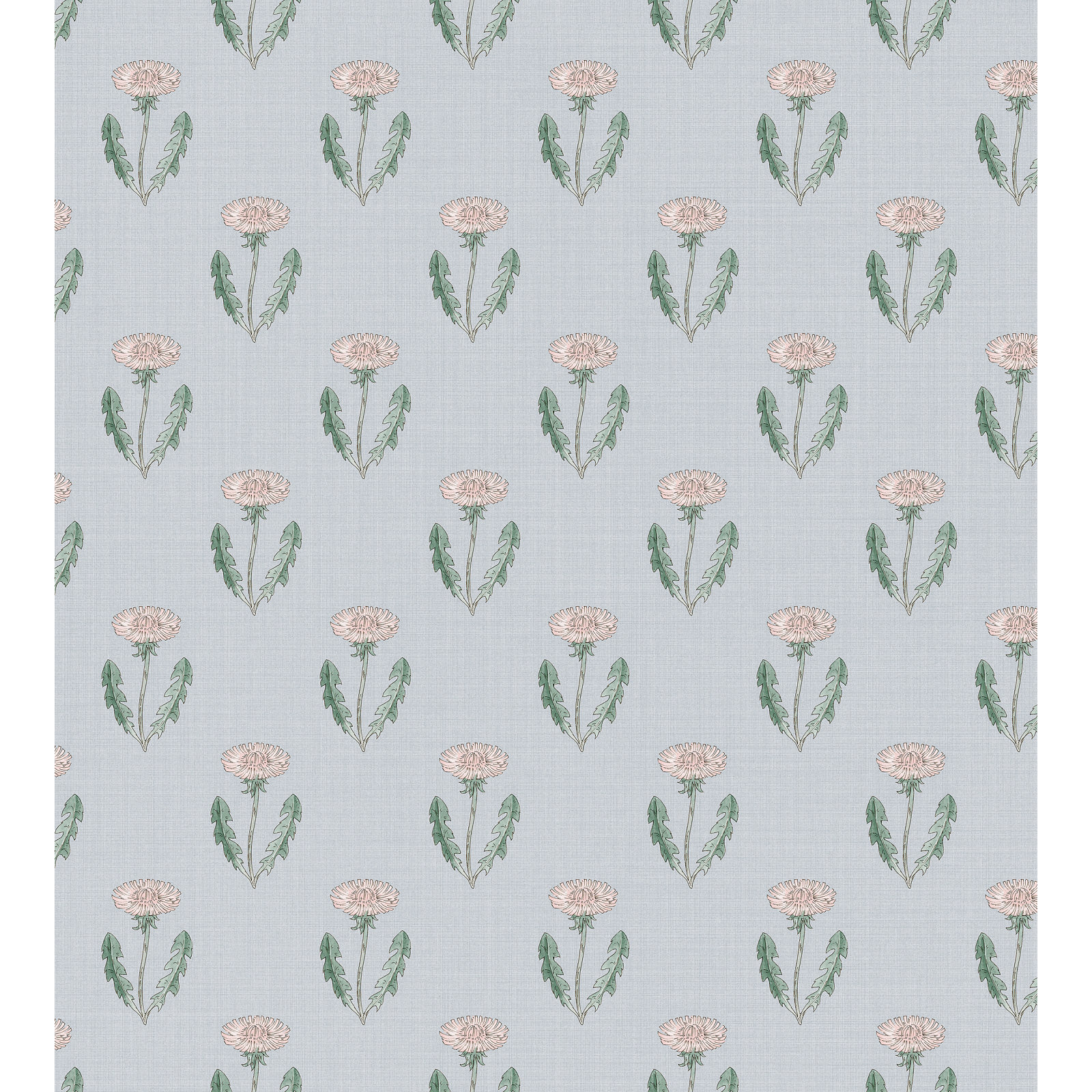 Huset I Solen Floral Wallpaper, Soft Blue