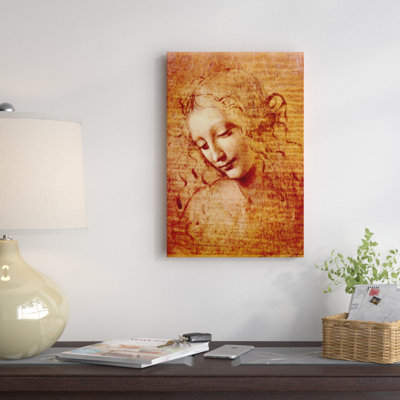 Tête de femme par Leonardo da Vinci - reproduction
