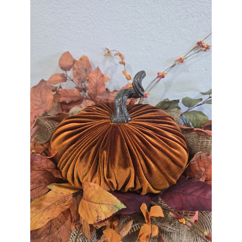 Velvet Pumpkin Centerpiece