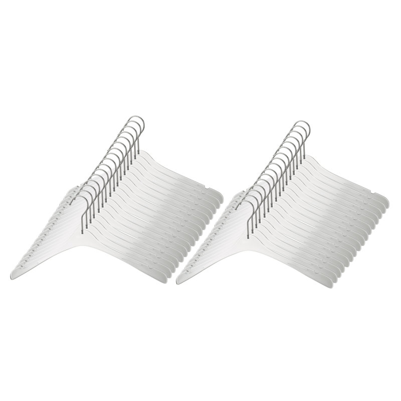 Cintres transparents en acrylique de qualité supérieure, cintres pour vêtements organisent le placard, Argent, 32