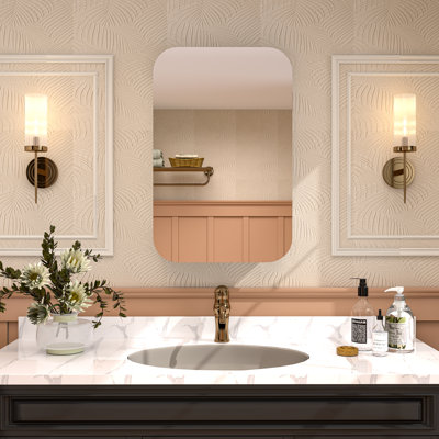 Recessed & Surface Mount Medicine Cabinet With Rectangle Mirror, Adjustable Shelves And Soft-close Buffer Hinges