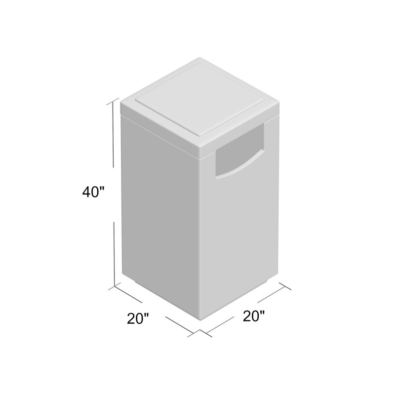 Poubelle pour réceptacle de série Side Entry Square, Bleu sarcelle, 30