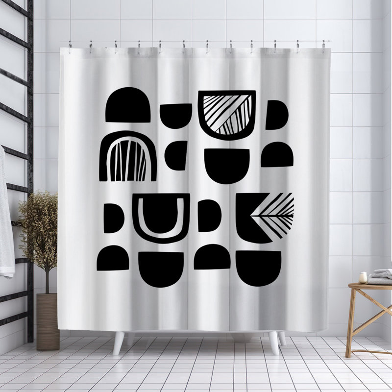 Coco Shower Curtain, Black