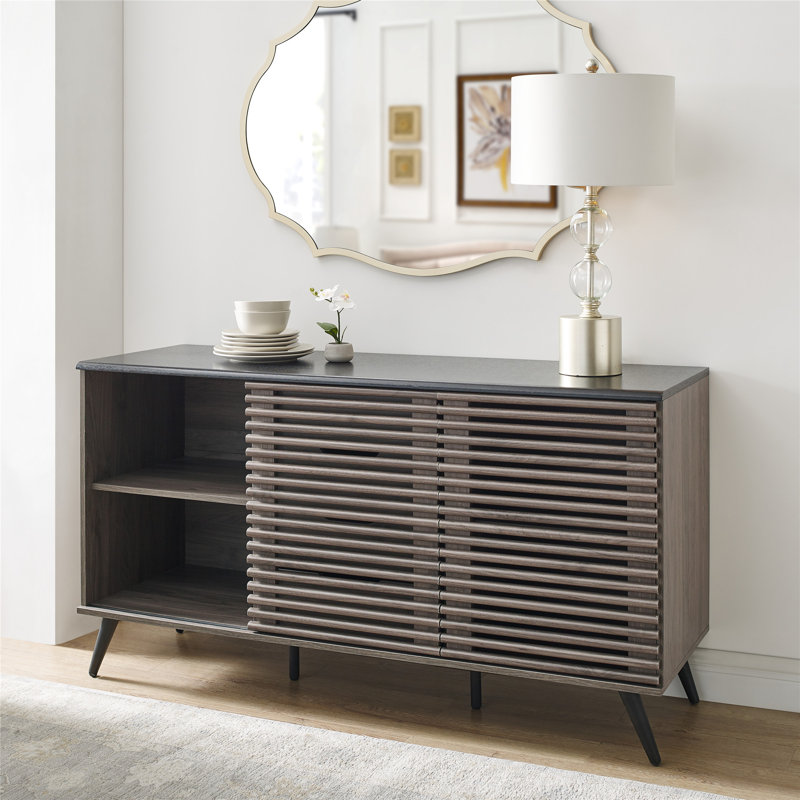Buffet à portes coulissantes 59 "Maitre, Gris ardoise