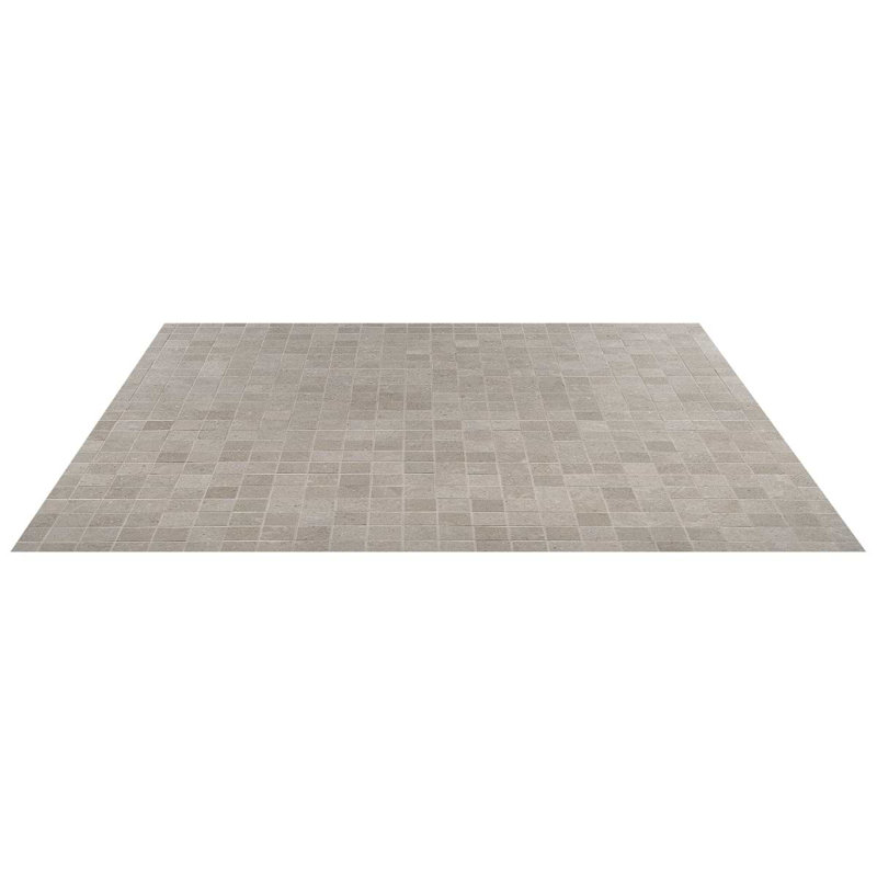 New Rock 2X2 Matte Porcelain Mosaic, Fumo Light Gray