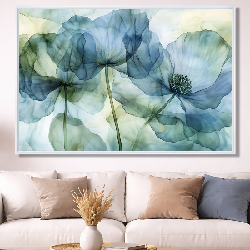 Art mural de fenêtre printanière, toile florale de jardin, vue de fenêtre printanière, H 40 po x l 60 po