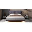 Lit plateforme en velours de mouvement moderne
