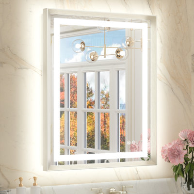 Dineen Front and Backlit LED Bathroom Vanity Mirror