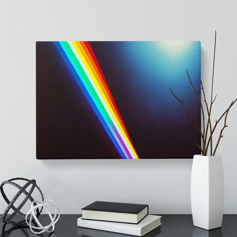 Rainbow Bolt - Wrapped Canvas, 35cm H x 50cm W x 3cm D