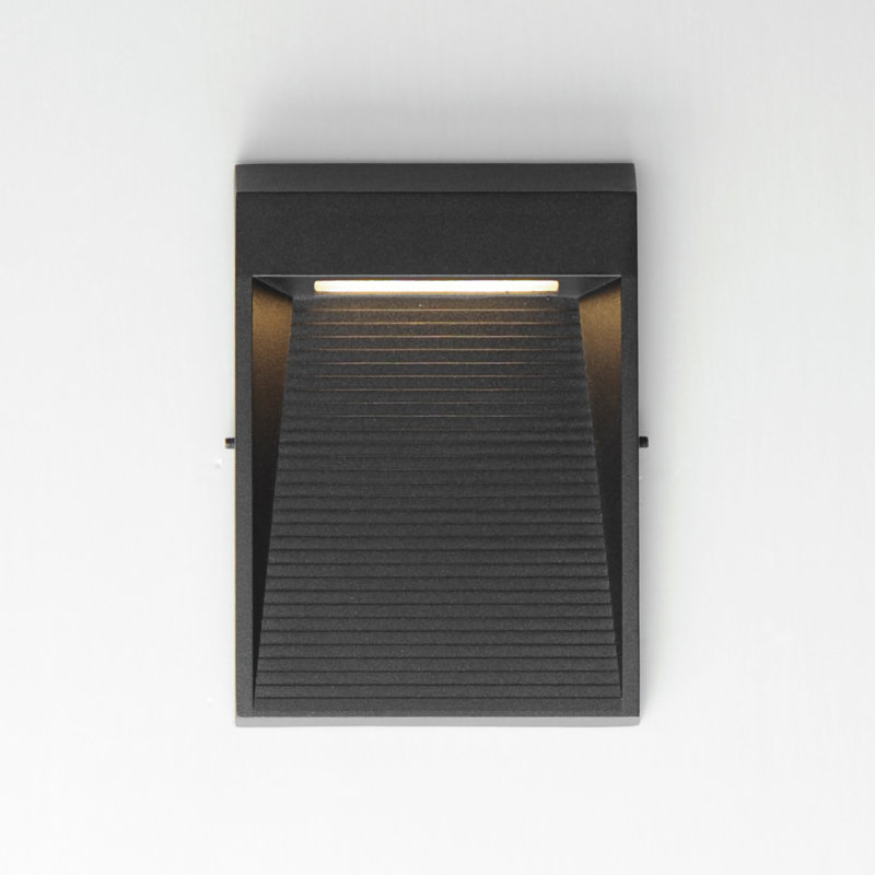 Steppes-Outdoor Wall Mount, Black, 6.75" H x 4.75" W x 1" D