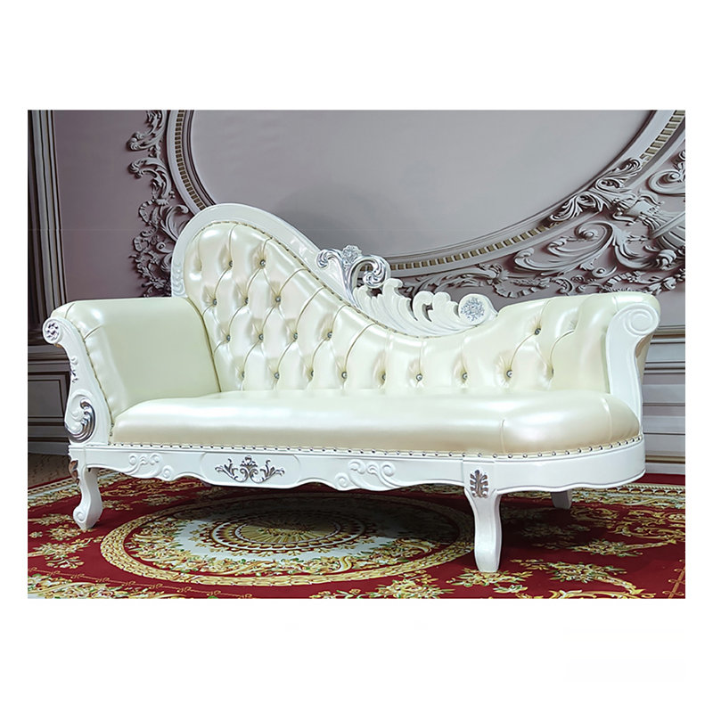 Fauteuil inclinable de style européen en cuir et bois