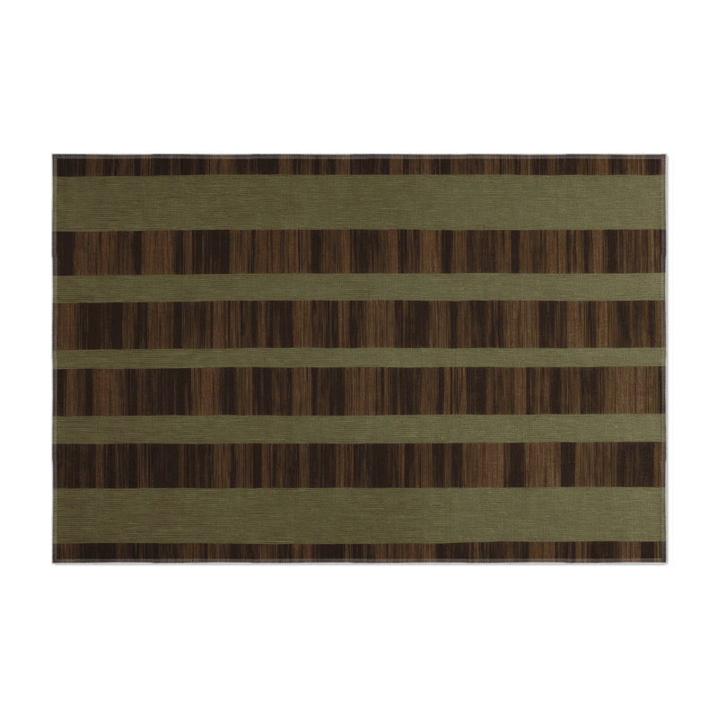 Tapis d'intérieur et d'extérieur à carreaux brun, Rectangulaire 3 pi x 5 pi