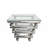 24" Square Modern Stainless Steel End Table-464386150