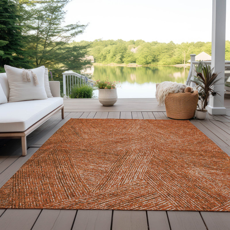 Chayden Indoor/Outdoor Chantille ACN991 Gray Area Rug, Rectangle 8' x 10'