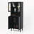 Tempered Glass Door Tall Storage Bookcase-783106964