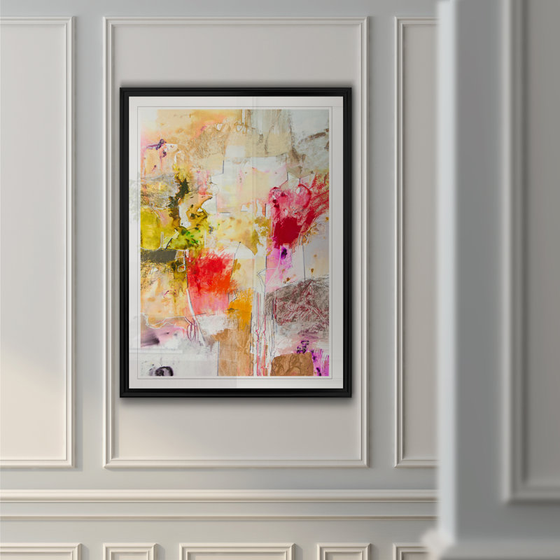 Vertical Reds I - Wrapped Canvas Print, 18.5" H x 24.5" W x 1.5" D, Black
