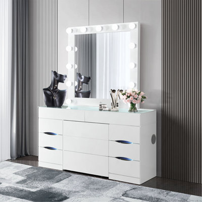 Ensemble de coiffeuse avec tabouret
