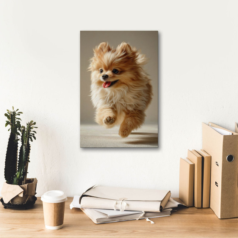  «Cute Fluffy Pomeranian 2» par Ann Klee, art mural sur toile, 12 po x 18 po, H 18 po x l 12 po