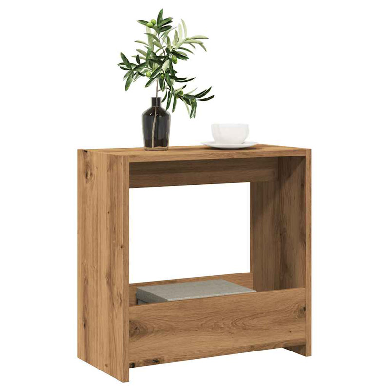 Goben Block End Table, Artisan Oak, White and Sonoma Oak