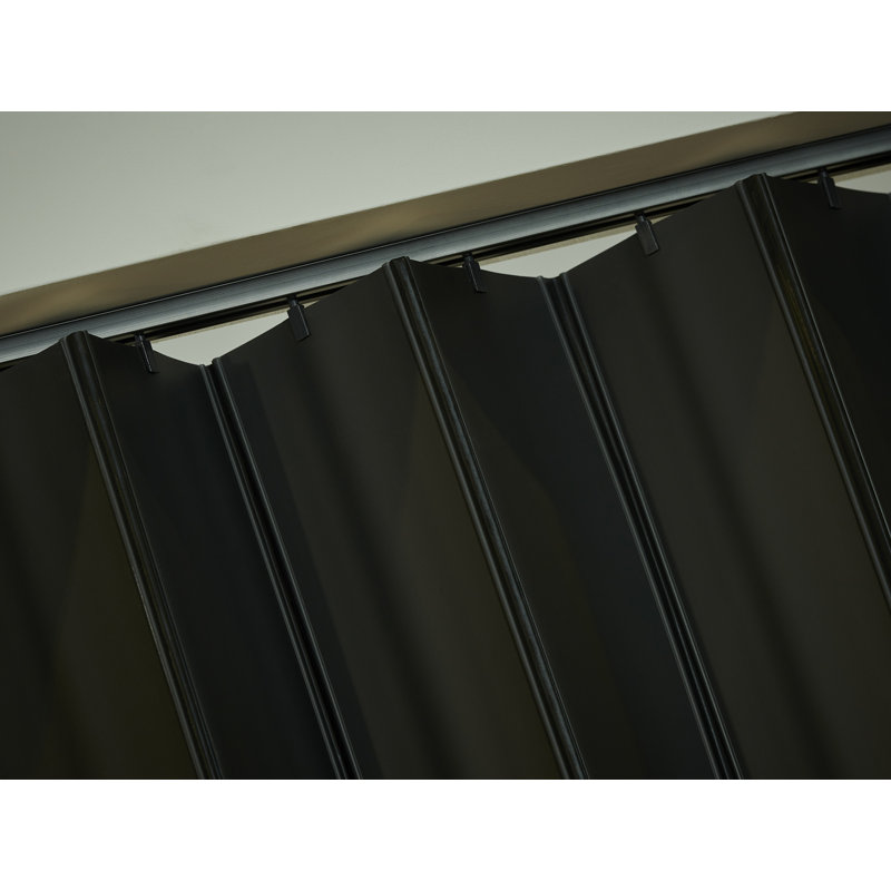 Porte accordéon en PVC / vinyle Spectrum Sienna, 48 po x 80 po, Noir