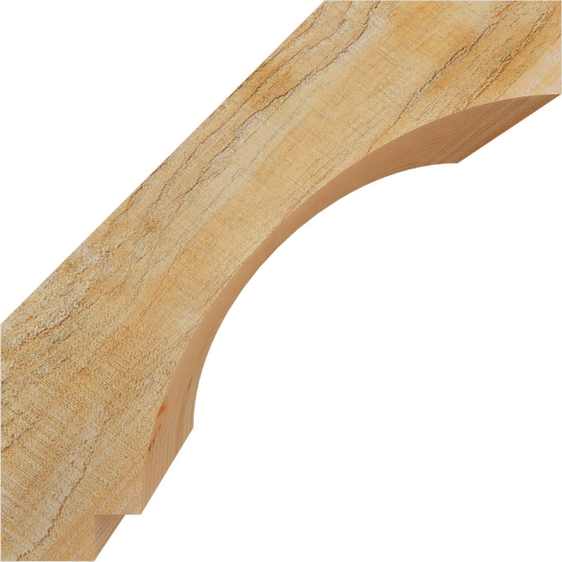 Attelle impériale du genou, Sapin de Douglas, Brute, H 12 po x l 6 po x P 12 po
