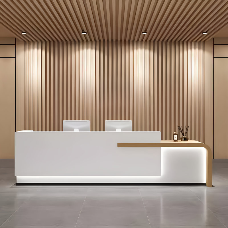 Grand bureau de réception Astar Modern, Blanc