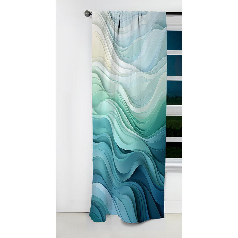 Marny - Abstract Geometric Blackout Curtain - 1 Panels, 52" W x 84" L