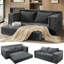 Canapé-lit convertible de 75 pouces, canapé-lit désossé, canapé-lit 2 en 1 pliant avec 2 coussins, canapé-lit coulissant, canapé-lit pour salon, sans assemblage, gris clair-755472524