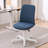 Upholstered Armless Task Chair, Swivel Desk Chair With Wheels, Adjustable Vanity Chair for Make Up-1690009238