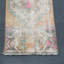 Tapis beige en laine rétro à motif géométrique 15,7 x 30,7 pouces