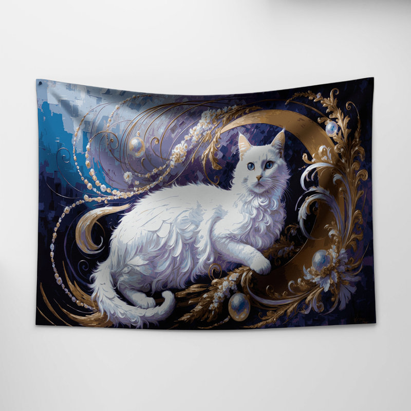 Tapisserie «Cats Khao Manee», 51 po x 60 po