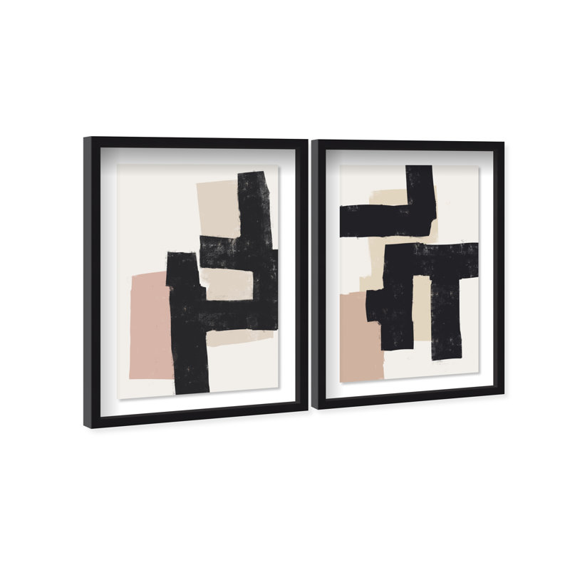 Nowhere Set Set by Oliver Gal, 25.5"H x 37.5"W, Black Shadowbox