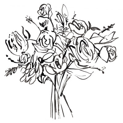 «Bouquet a Day II» par Annie Warren, impression sur toile tendue