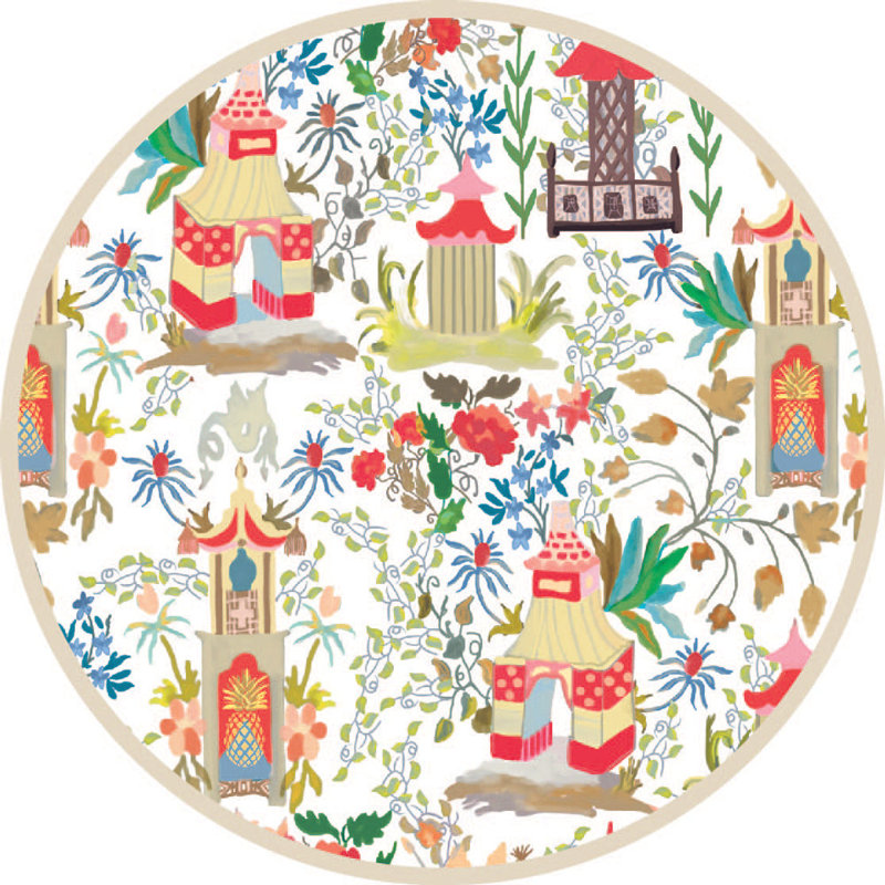 Vida Polyester Blend No Pattern Round Placemat