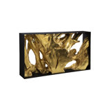 Cast Root Console Table, Iron Frame, Resin, Silver Leaf