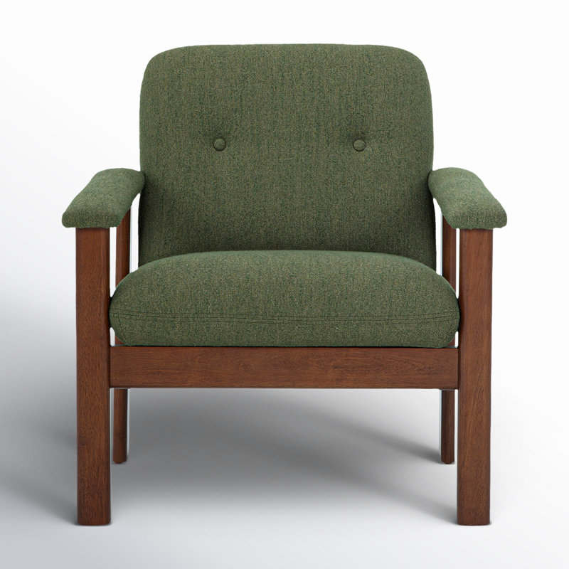 Ellington Lounge Chair, Green Basketweave
