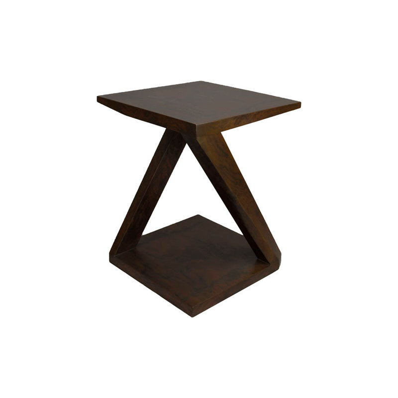 Arrieta Pedestal End Table, Brown