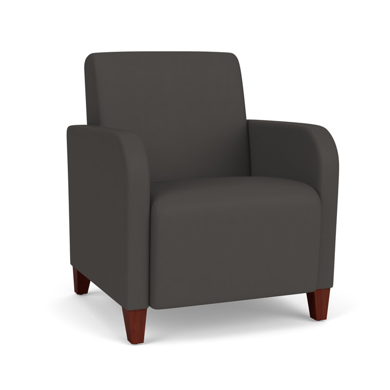 Chaise d'invité de réception Siena, Patriot Plus Charcoal, Mahogany