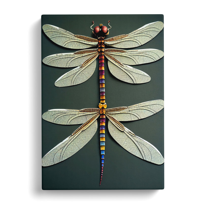 Opulent Dragonflies - Wrapped Canvas, 50cm H x 35cm W x 3cm D