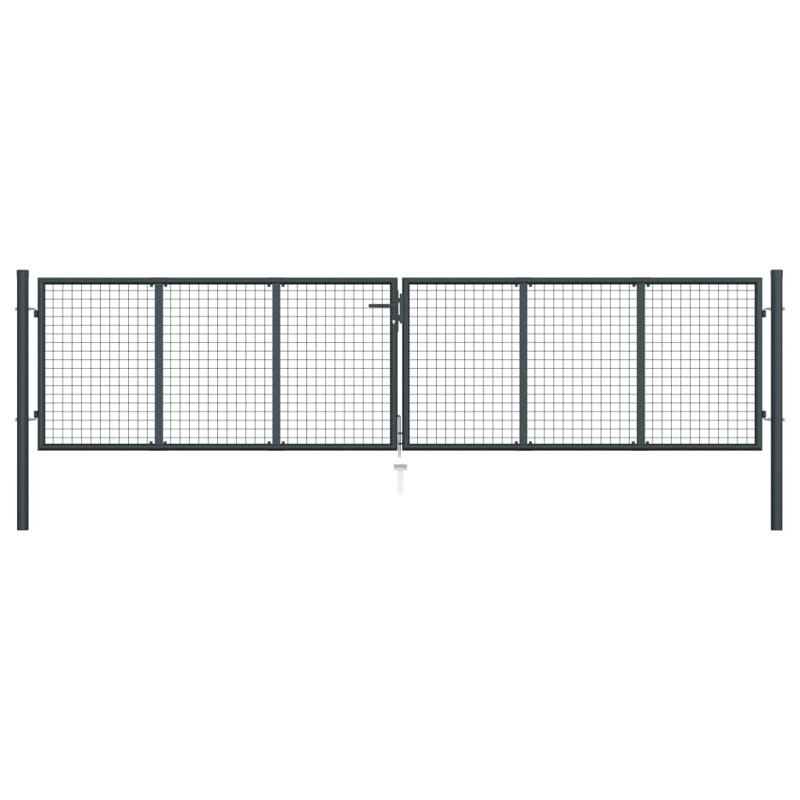Mikonos Grey Metal Gate, 125cm H x 400cm W