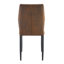 Ensemble de 3 chaises de salle à manger brunes et noires avec motif de coquillage, hauteur de 37 pouces: dossier ergonomique en tissu Tech, alliant confort et style.-1927863834-1927863835