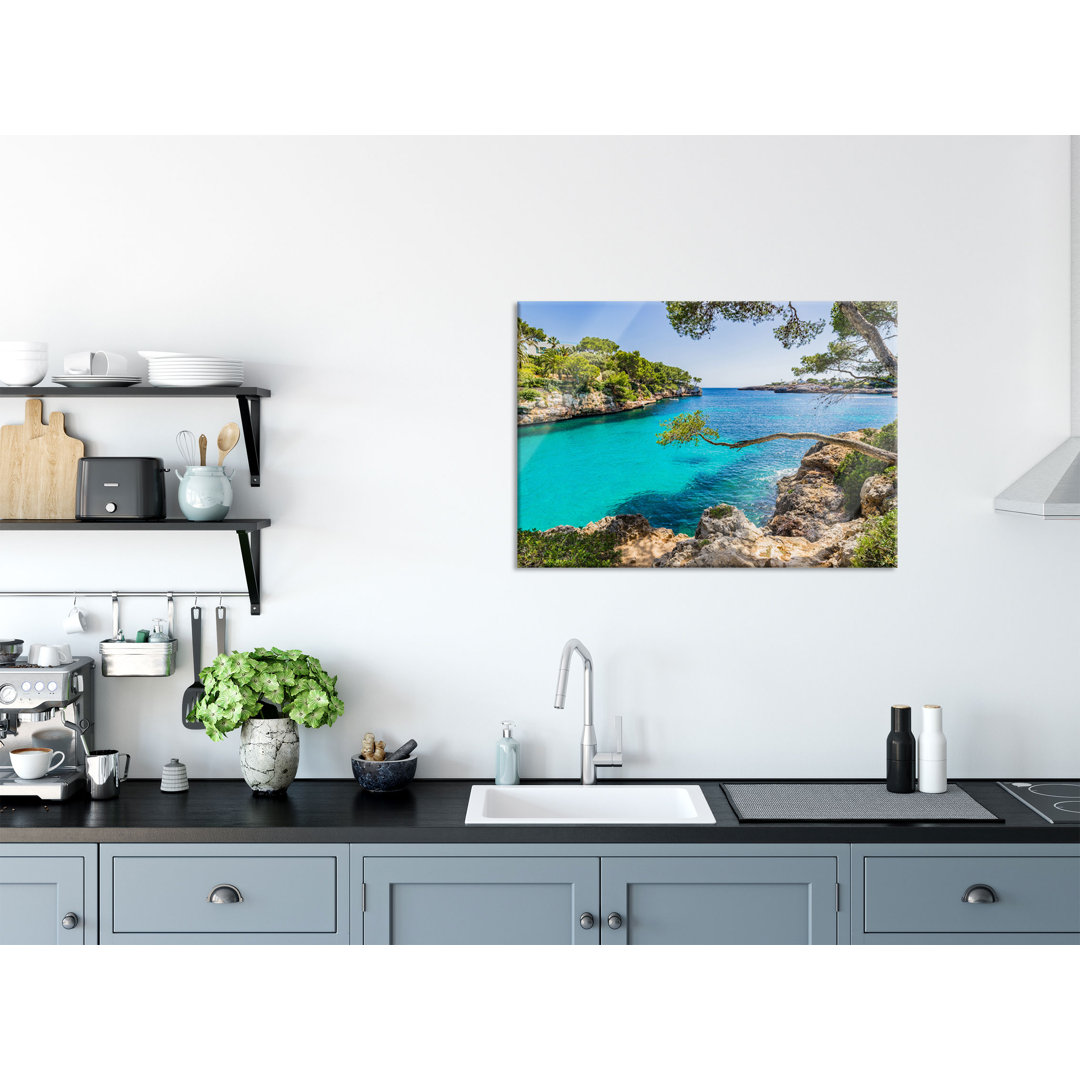 Glasbild | Wandbild Auf Echtglas | Mallorca Bay Cove | 2 Blau LF9638