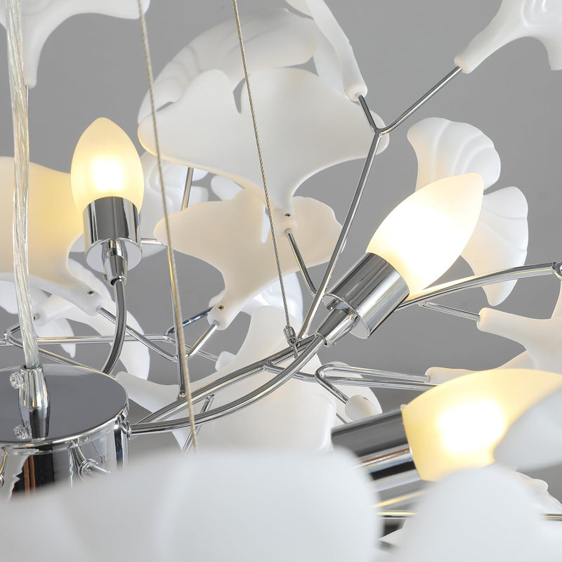 Lustre à 6 lumières 47,2 po Kedarian, Argent argent